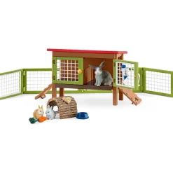 Schleich Farm World Rabbit Hutch Playset