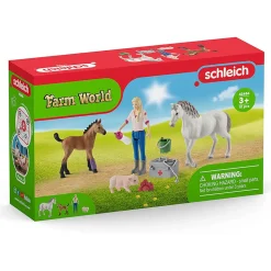 Schleich Farm World Vet Visiting Mare and Foal Playset