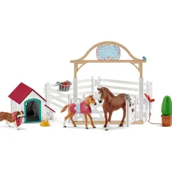 Schleich Horse Club Horse Club Hannah’S Guest Horses with Ruby The Dog Playset