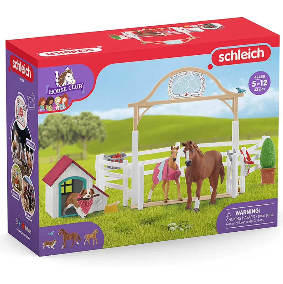 Schleich Horse Club Horse Club Hannah’S Guest Horses with Ruby The Dog Playset