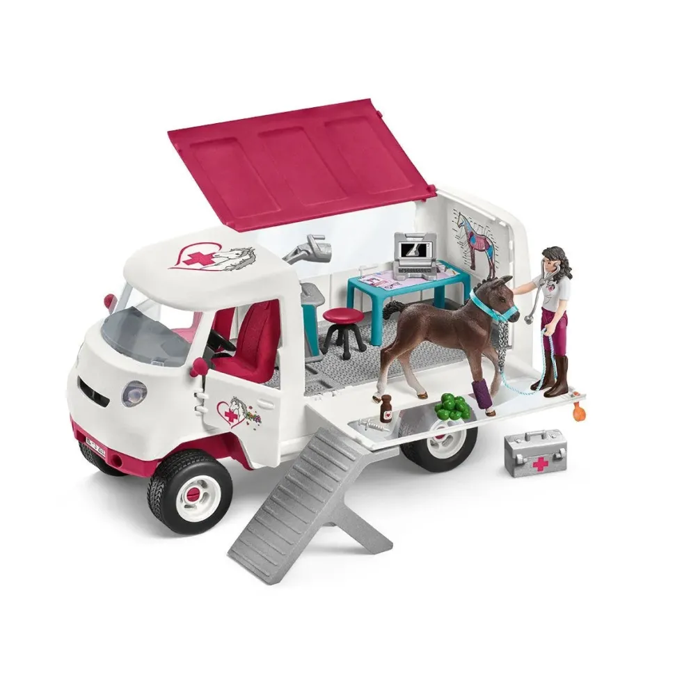 Schleich Horse Club Mobile Vet with Hanoverian Foal (42439)