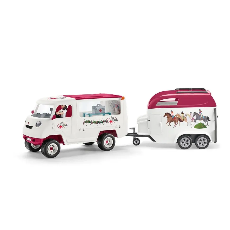 Schleich Horse Club Mobile Vet with Hanoverian Foal (42439)