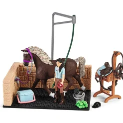 Schleich Horse Club Washing Area with Horse Club Emily&Luna Playset
