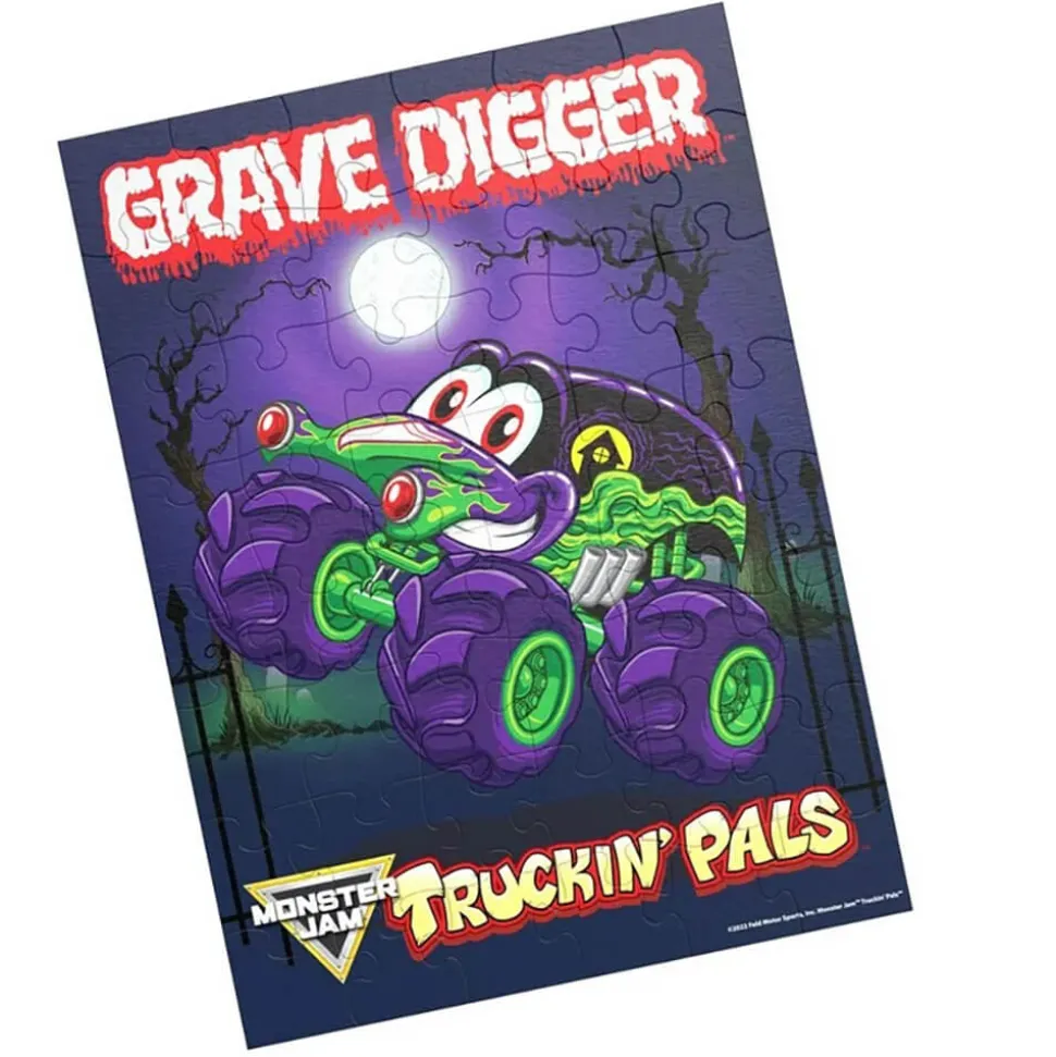 Spin Master Monster Jam Truckin' Pals Grave Digger 48 Piece Puzzle