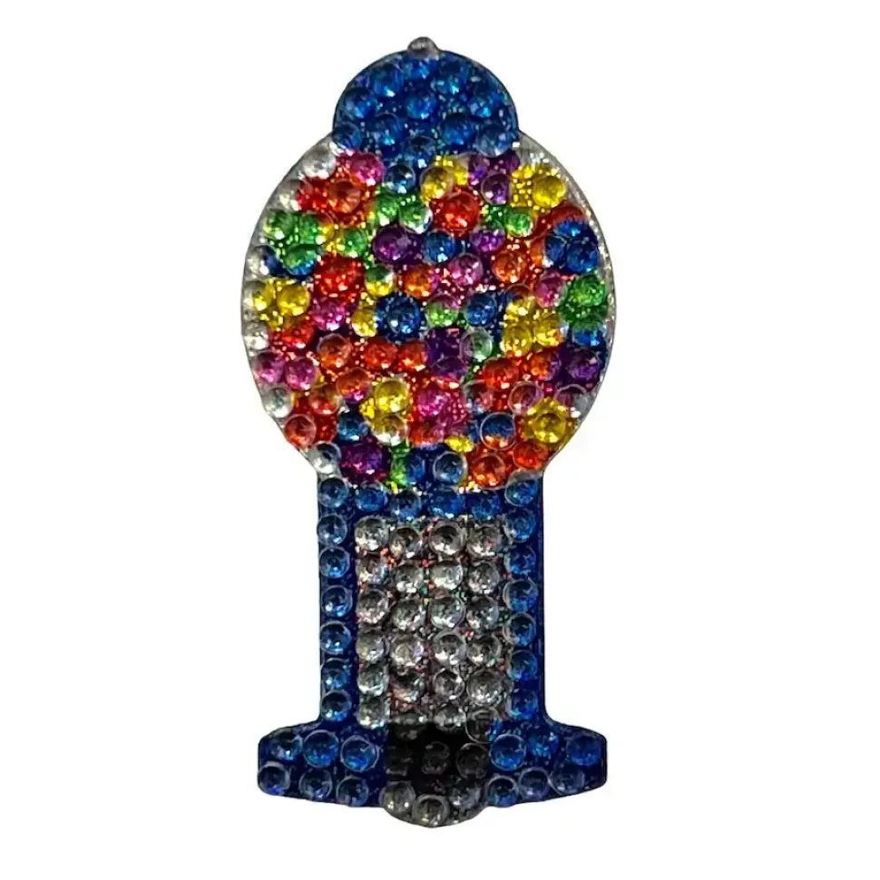 StickerBeans Blue Gumball Machine Rhinestone Sticker