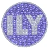 StickerBeans Ily (I Love You) Lavender Rhinestone Sticker