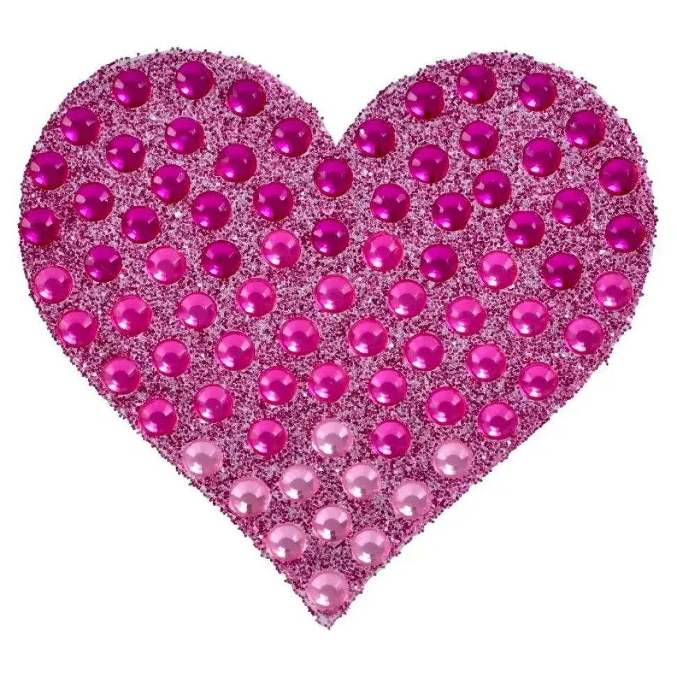 StickerBeans Pink Heart Rhinestone Sticker