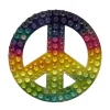 StickerBeans Rainbow Peace Rhinestone Sticker