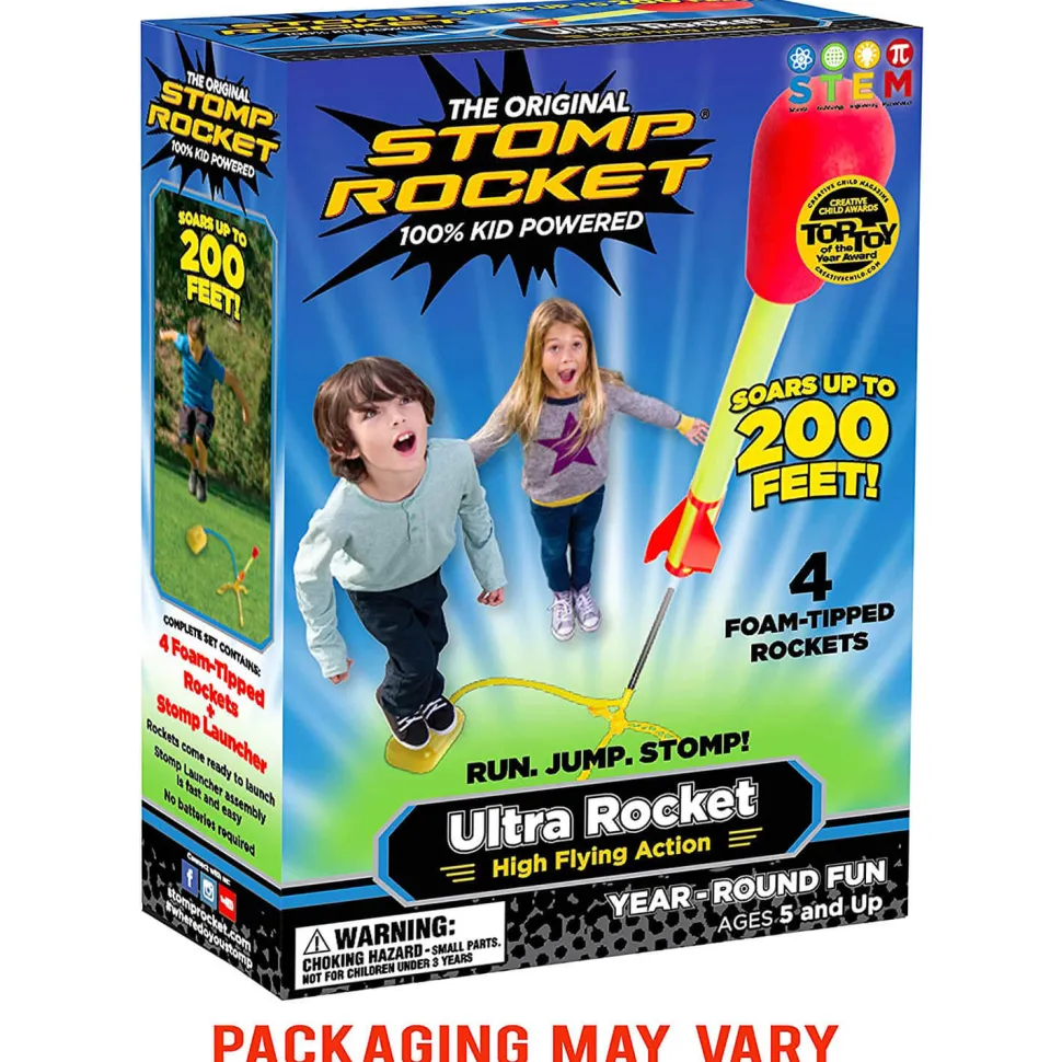 Stomp Rocket Ultra Rocket Launcher with 4 Rockets