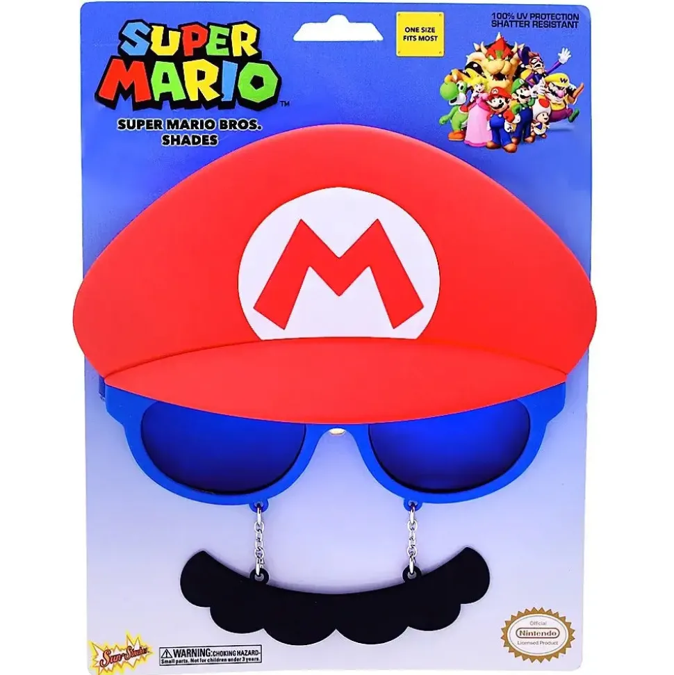Sun-Staches Super Mario Mustache Sunglasses