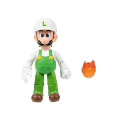Super Mario Fire Luigi with Fireball 4-Inch Action Figure