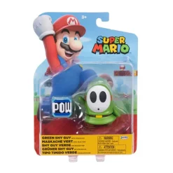 Super Mario Green Shy Guy with POW Block 4-Inch Action Figure