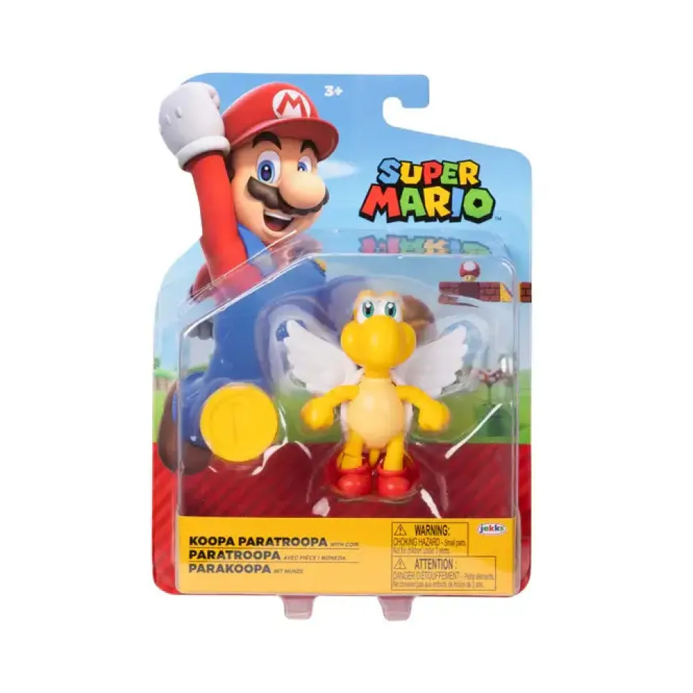 Super Mario Koopa ParaTroopa with coin 4-Inch Action Figure