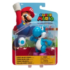 Super Mario Light Blue Yoshi with Egg 4-Inch Action Figure
