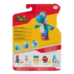 Super Mario Light Blue Yoshi with Egg 4-Inch Action Figure