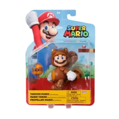 Super Mario Tanooki Mario with Leaf 4-Inch Action Figure