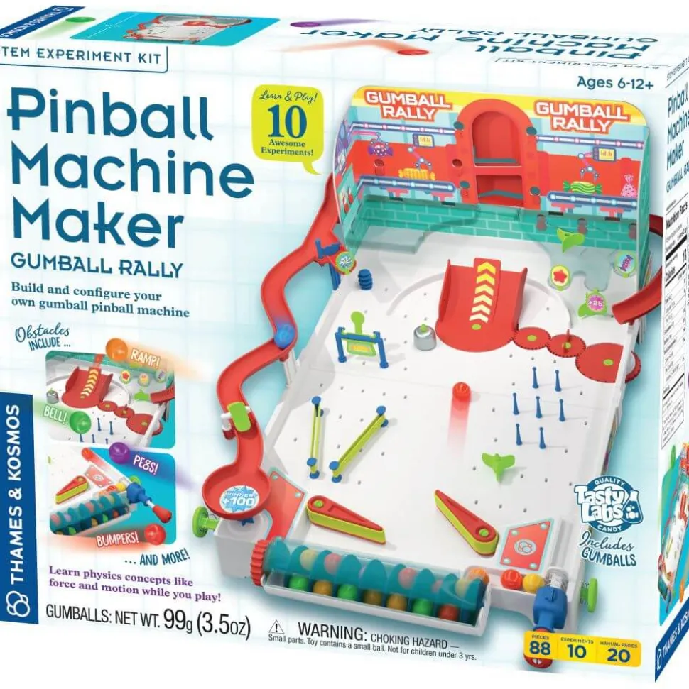 Thames&Kosmos Pinball Machine Maker Gumball Rally Science Set