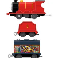 Thomas&Friends Graffiti James Motorized Toy Train Engine with Tender