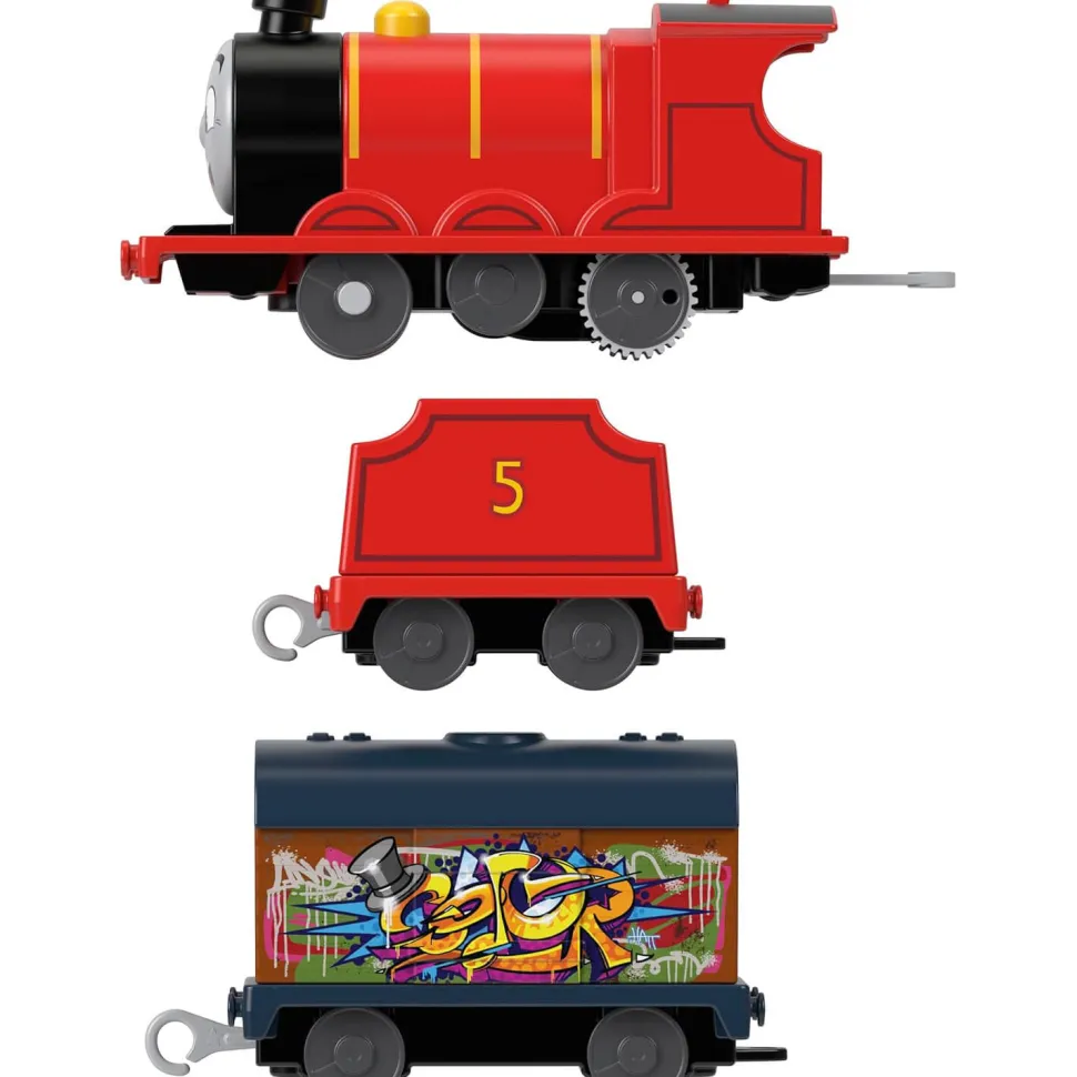 Thomas&Friends Graffiti James Motorized Toy Train Engine with Tender