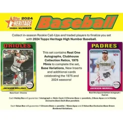 2024 Topps Heritage High Number Baseball Blaster Box (8 Packs)