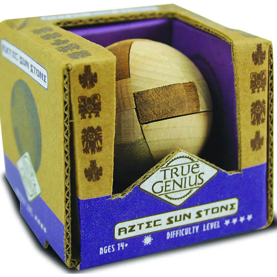 True Genius Aztec Sun Stone Brain Teaser Puzzle