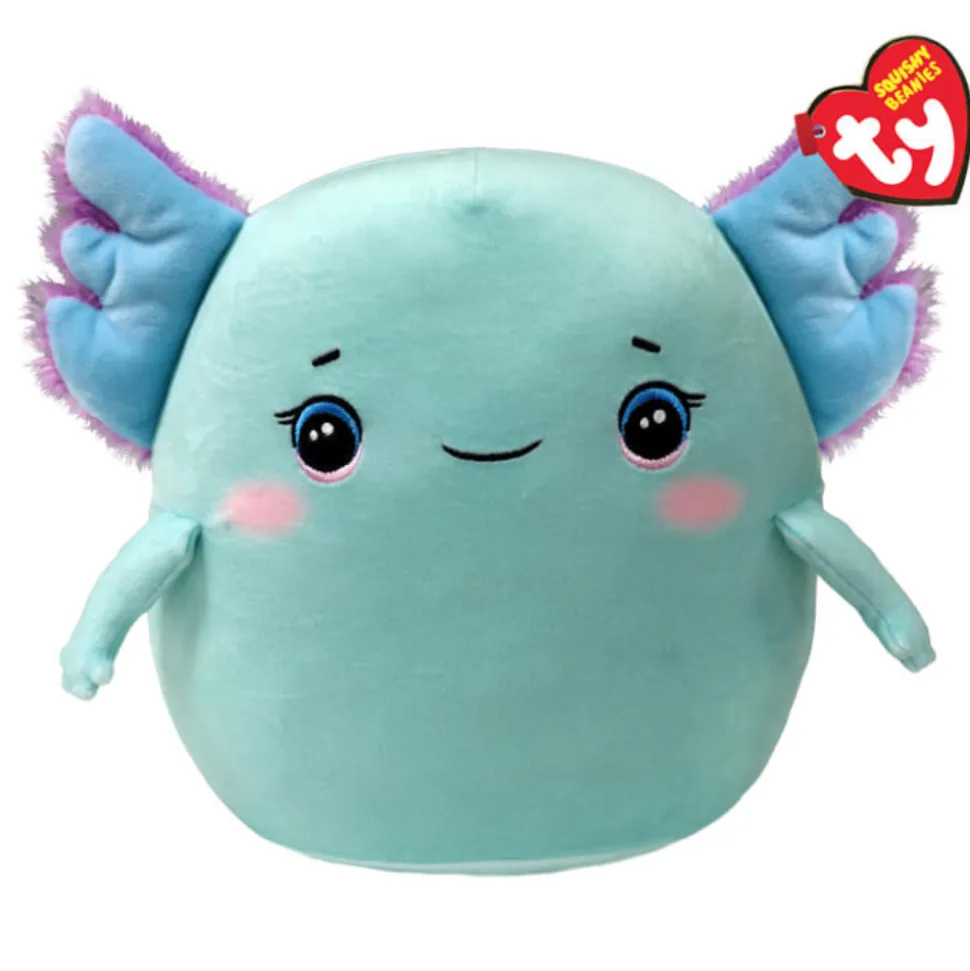 Ty Beanie Squishies Charlie the Blue Axolotl 10-Inch Plush