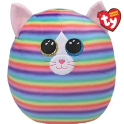 Ty Beanie Squishies Heather the Rainbow Cat 10-Inch Plush