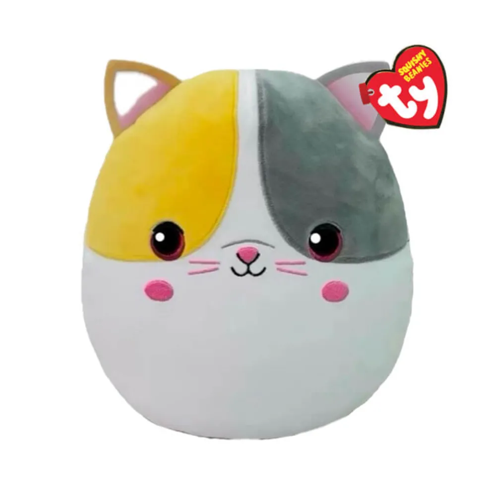 Ty Beanie Squishies Snuggles the Multi-Colored Cat 10-Inch Plush