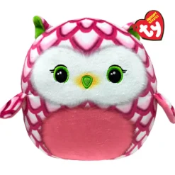 Ty Beanie Squishies Tootie the Pink Owl 10-Inch Plush