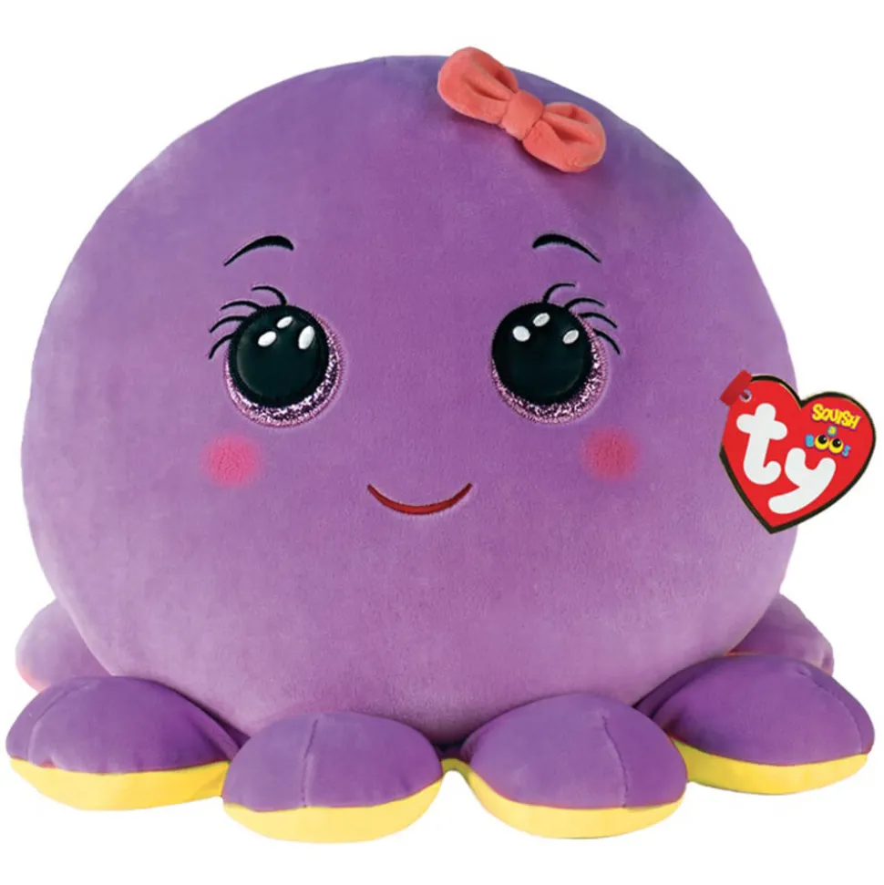 Ty Squishy Beanies Octavia the Purple Octopus 14" Squish Plush