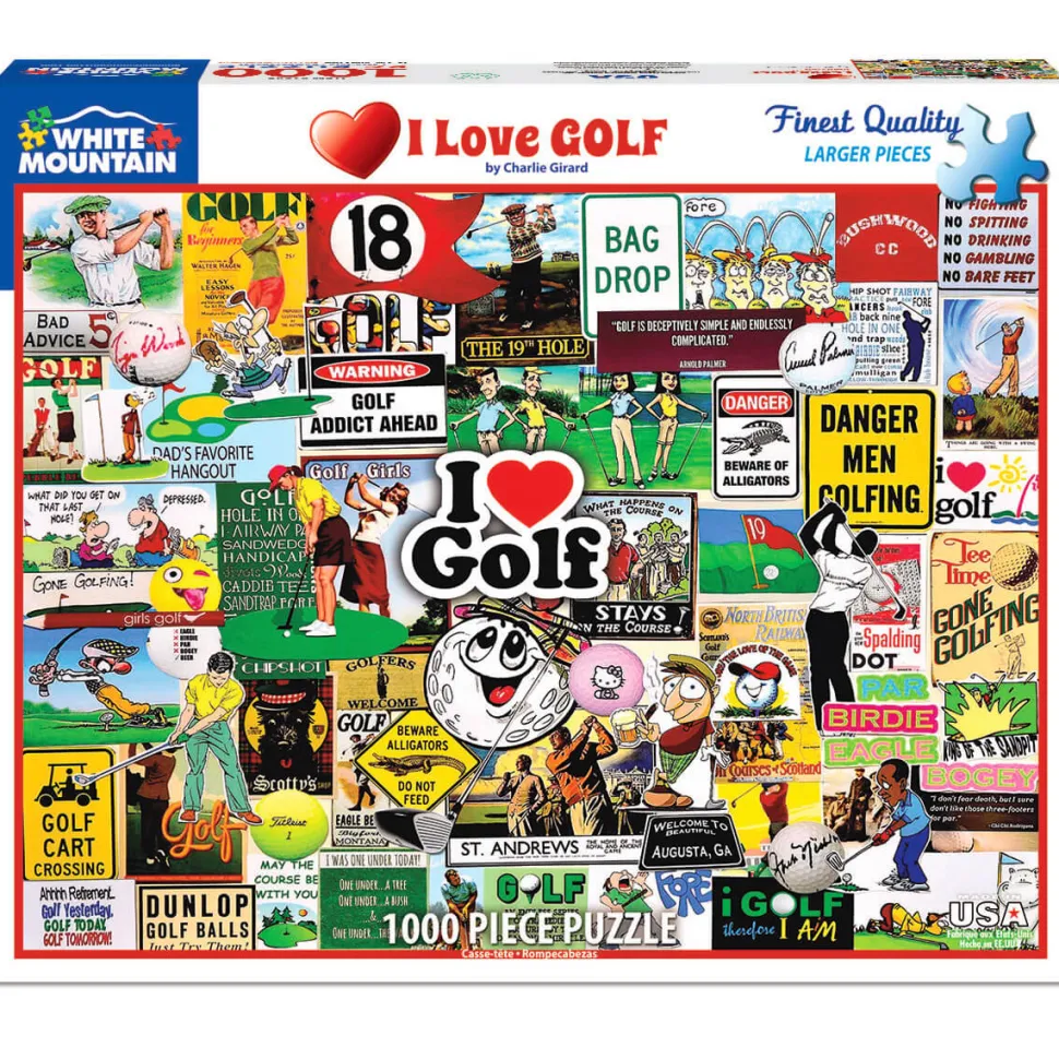 White Mountain I Love Golf 1000-Piece Puzzle