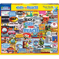 White Mountain Puzzles A Day At The Beach 1000 Pc
