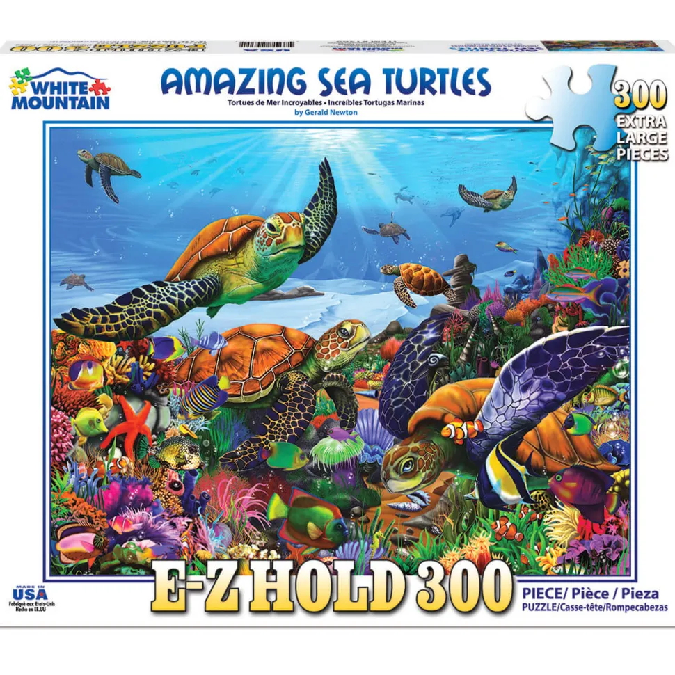 White Mountain Puzzles Amazing Sea Turtles 300 Pc