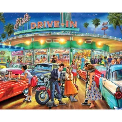 White Mountain Puzzles American Drive-In 1000 Pc