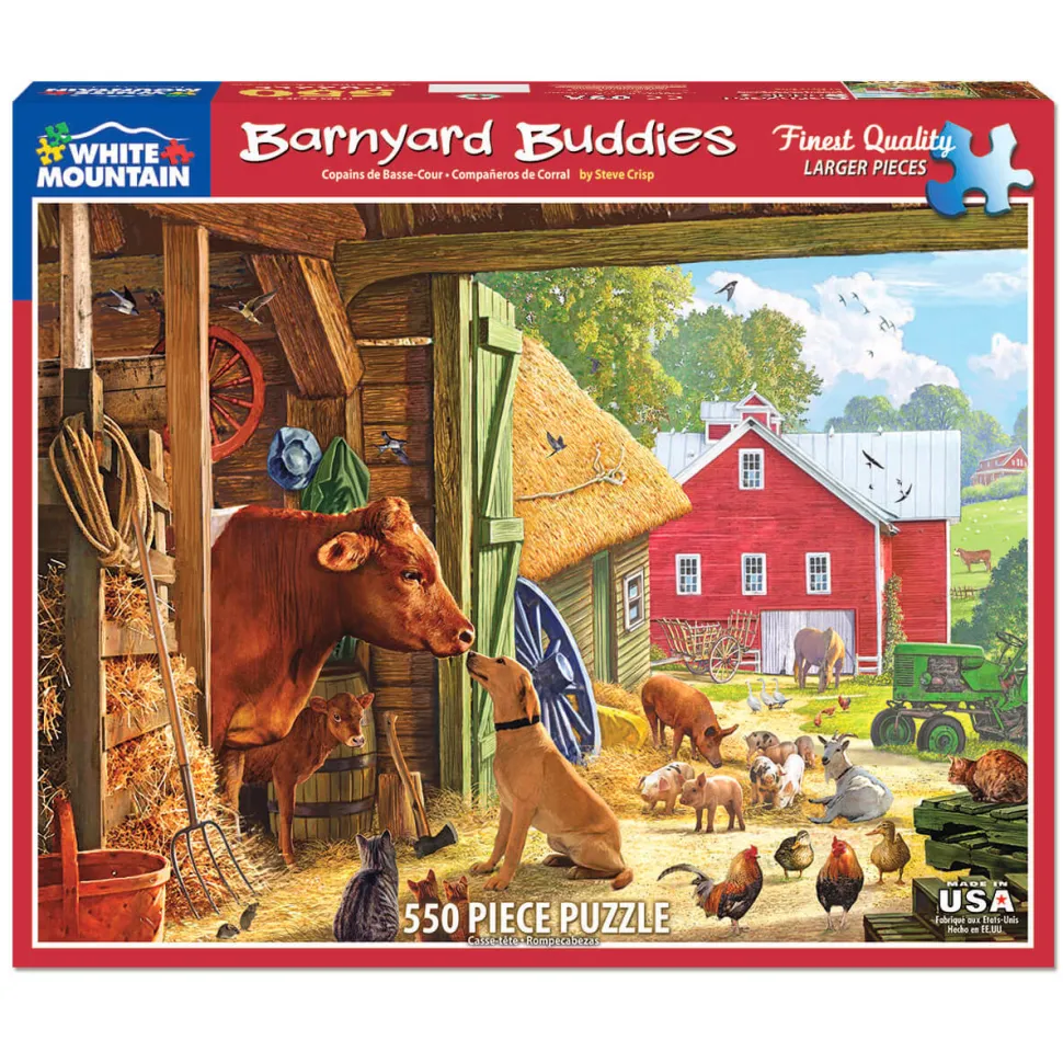 White Mountain Puzzles Barnyard Buddies 500 Piece