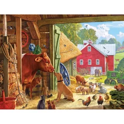 White Mountain Puzzles Barnyard Buddies 500 Piece