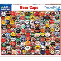 White Mountain Puzzles Beer Bottle Caps 550 Pc