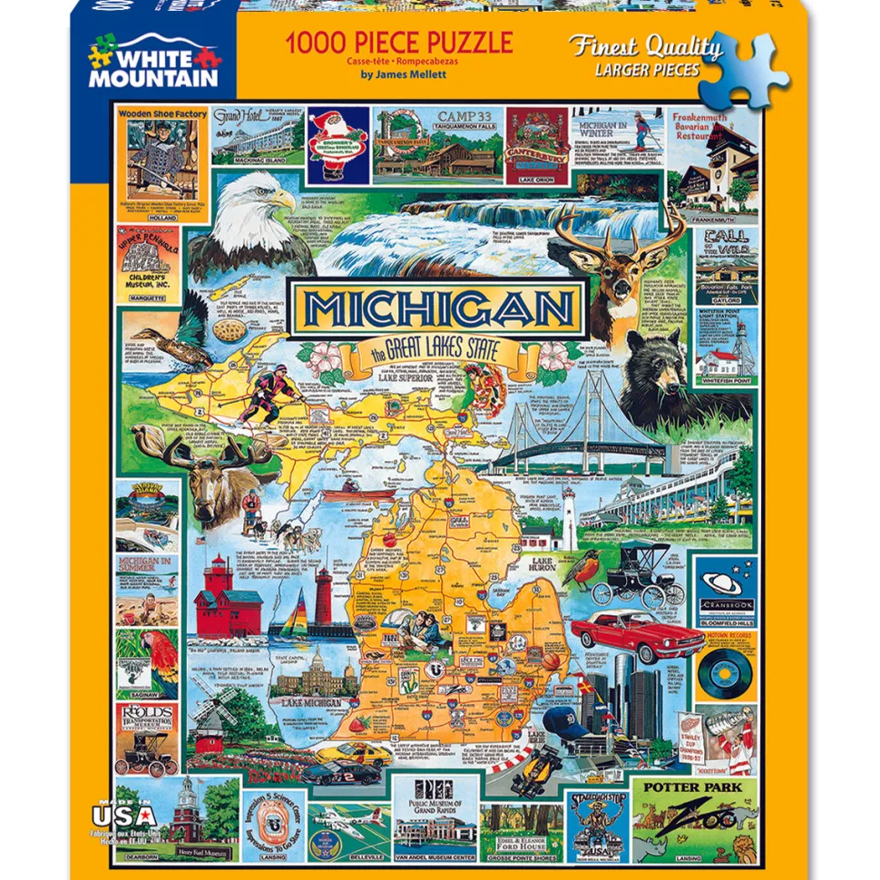 White Mountain Puzzles Best of Michigan 1000 Pc