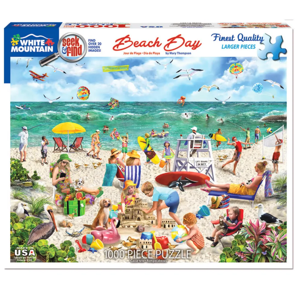 White Mountain Puzzles Beach Day Seek&Find