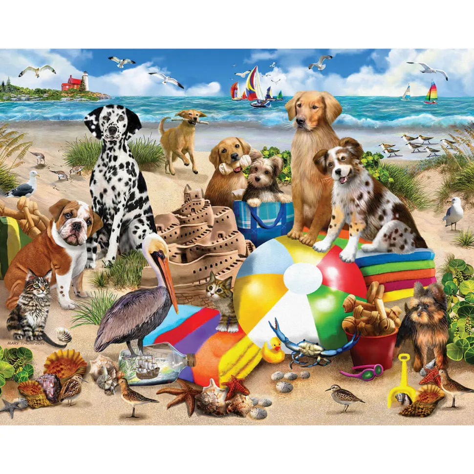White Mountain Puzzles Beach Buddies 550 Pc