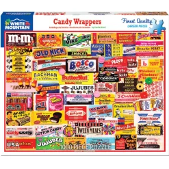 White Mountain Puzzles Candy Wrappers 1000 Piece