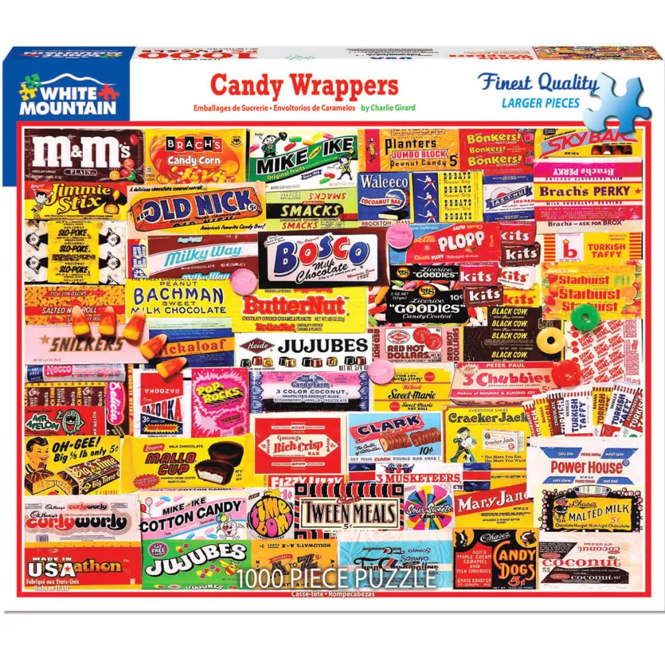 White Mountain Puzzles Candy Wrappers 1000 Piece