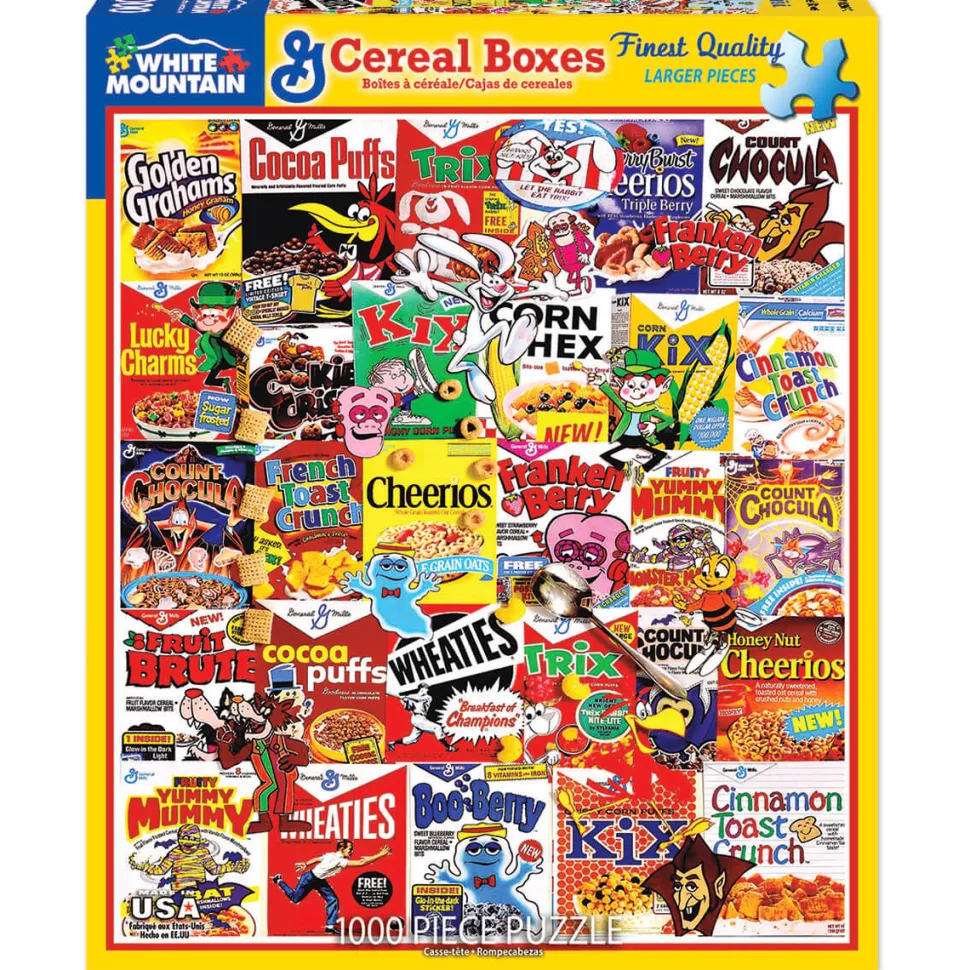 White Mountain Puzzles Cereal Boxes 1000 Piece