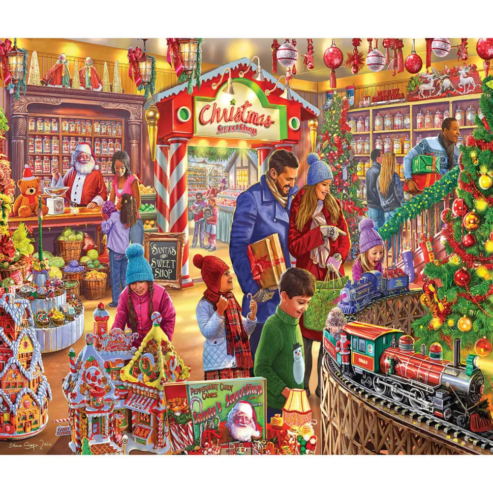 White Mountain Puzzles Christmas Sweet Shop