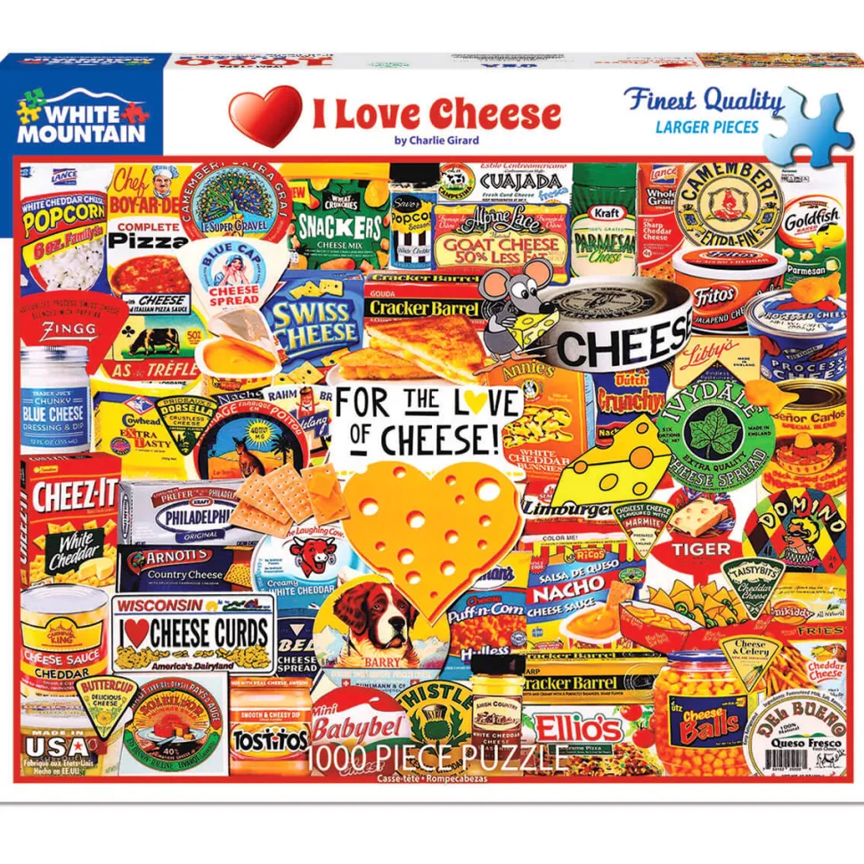 White Mountain Puzzles I Love Cheese 1000 Pc