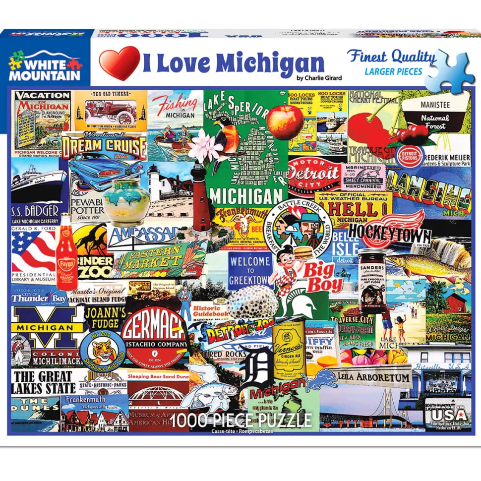 White Mountain Puzzles I Love Michigan