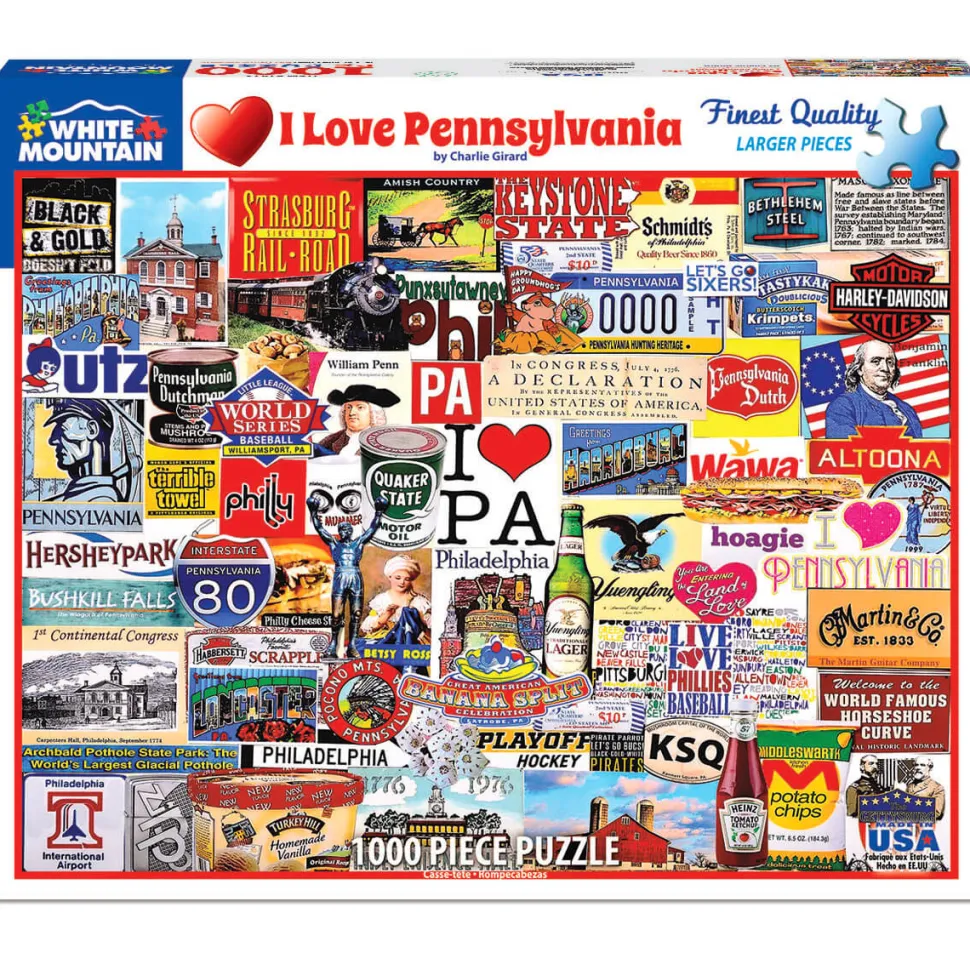 White Mountain Puzzles I Love Pennsylvania