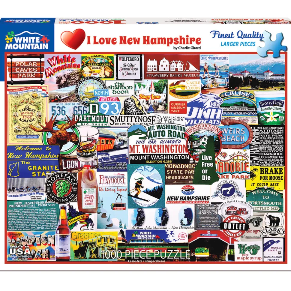 White Mountain Puzzles I Love New Hampshire