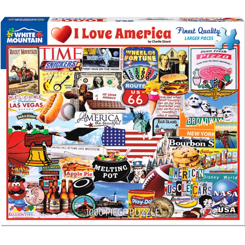 White Mountain Puzzles I Love America 1000 Piece