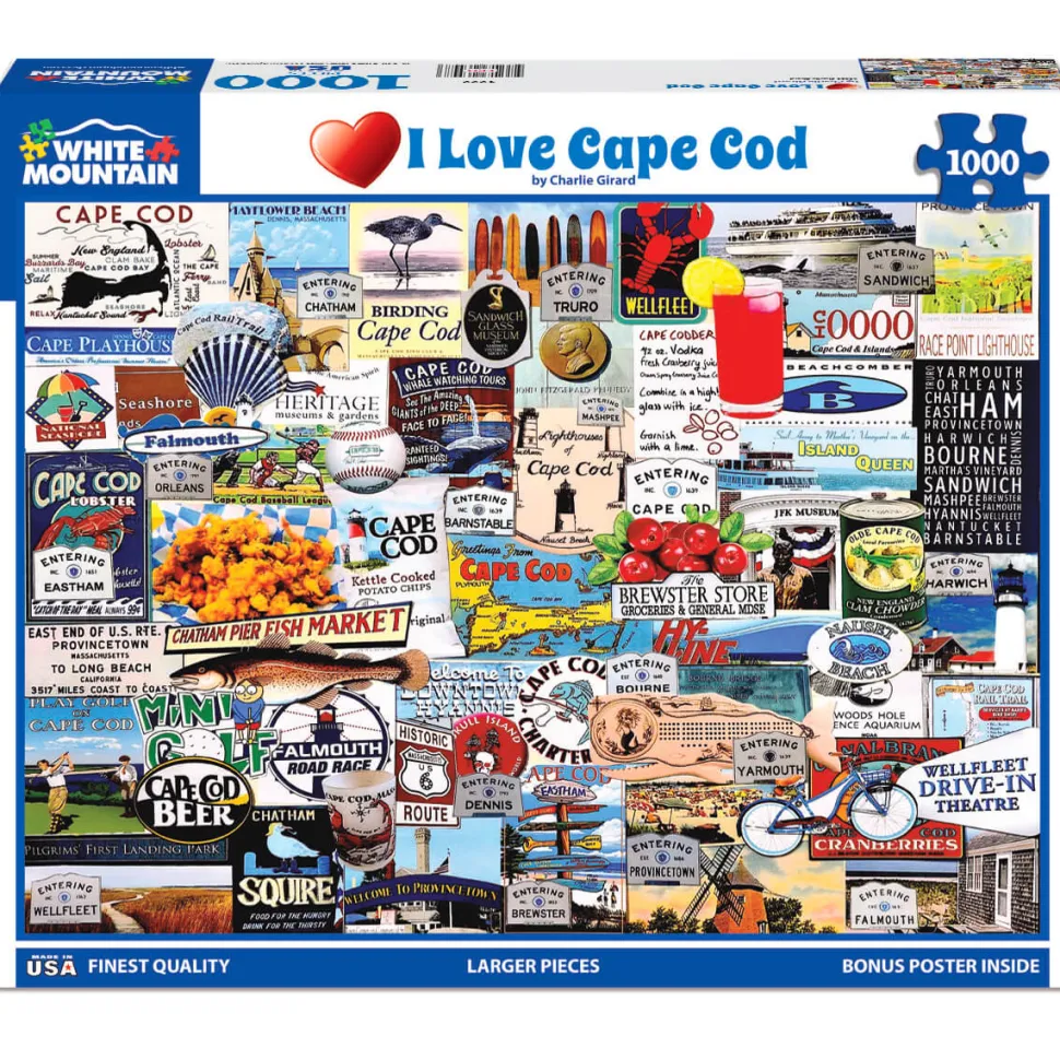 White Mountain Puzzles I Love Cape Cod 1000 Piece